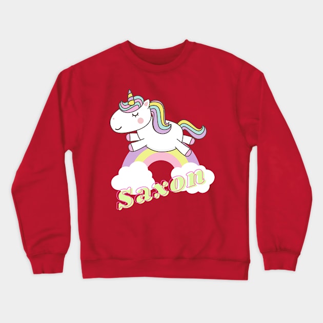 saxon ll unicorn Crewneck Sweatshirt by j and r